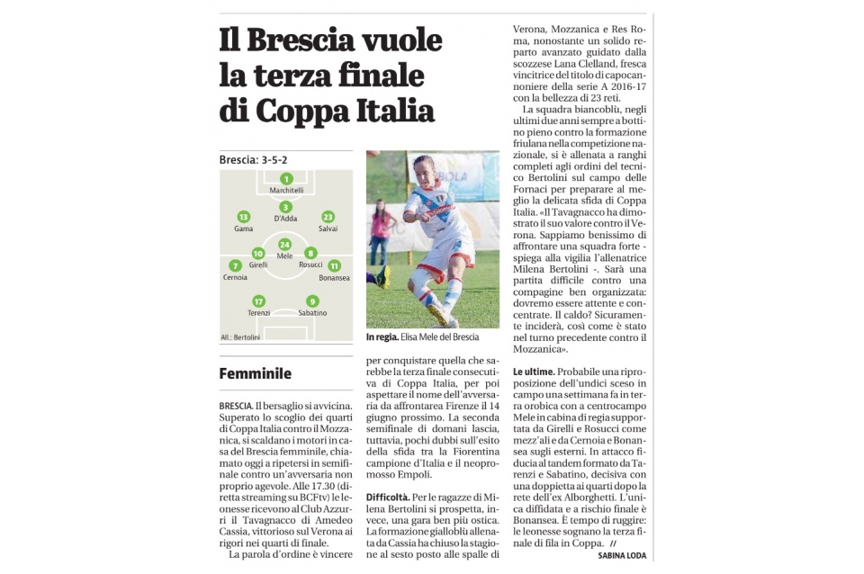 Giornale di Brescia – 02/06/2017