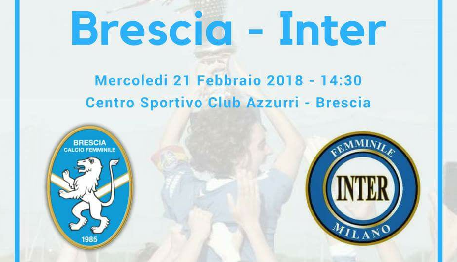 Coppa Italia, Brescia CF-Inter domani al Club Azzurri