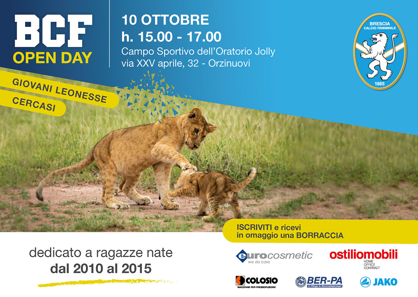 Open Day Orzinuovi 10 ottobre 2020