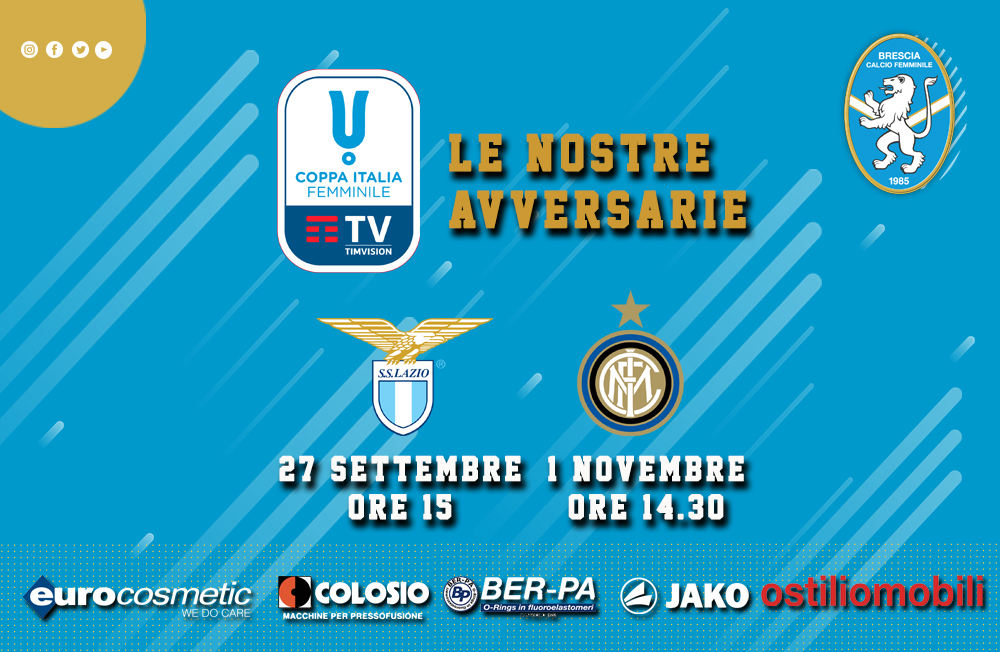 Coppa Italia Timvision: Inter e Lazio per il Brescia