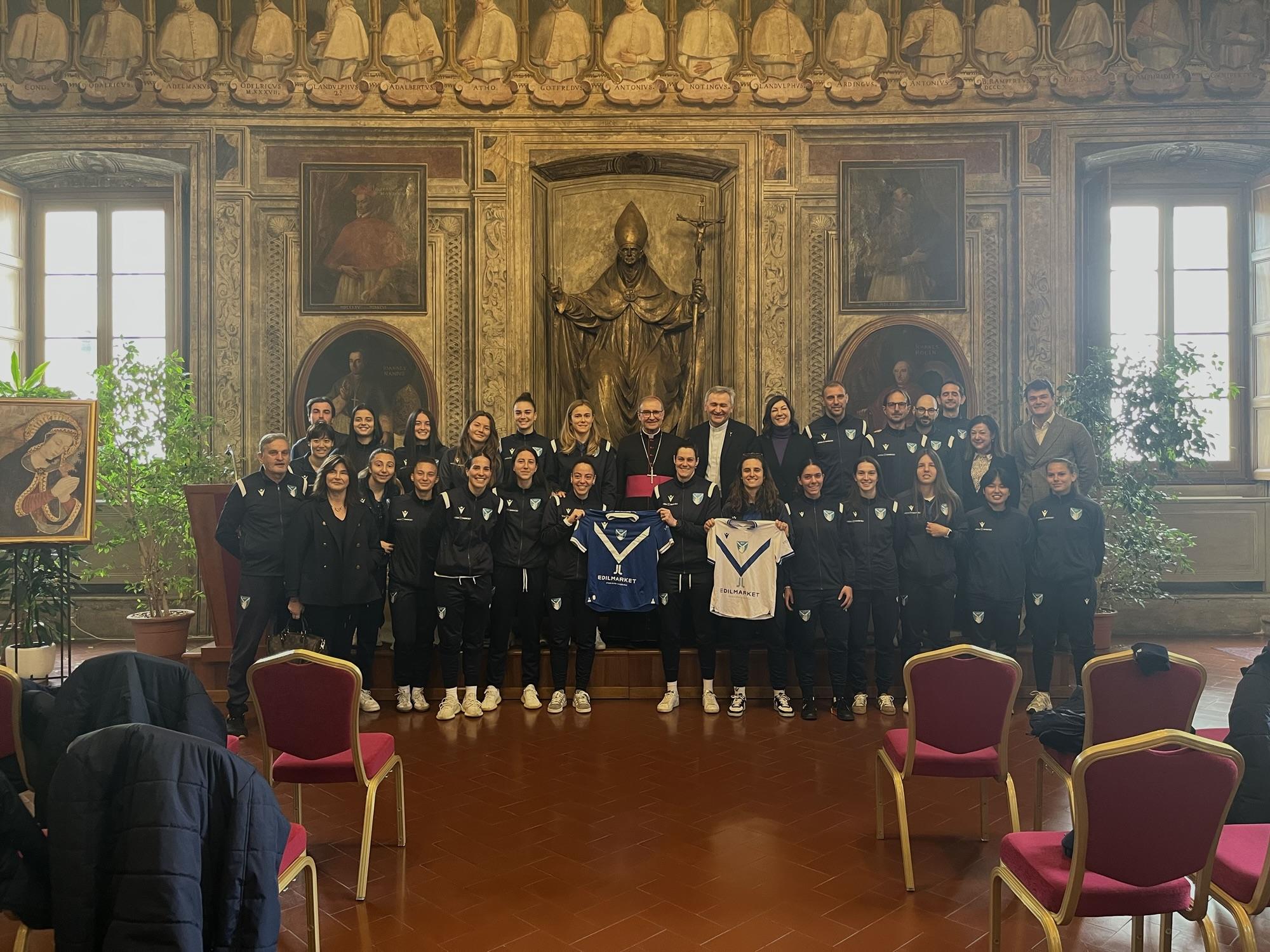 Il Brescia Femminile a confronto con il Vescovo