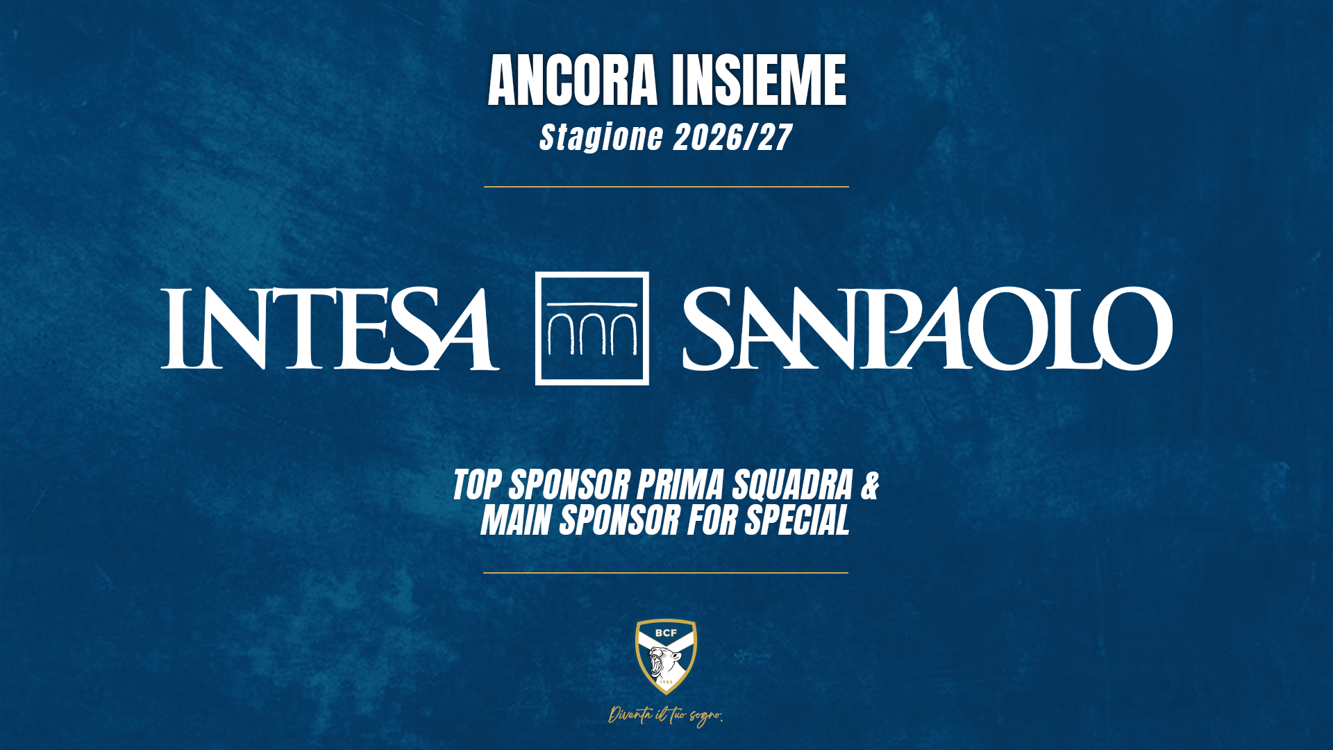 INTESA SANPAOLO AL FIANCO DEL BRESCIA CALCIO FEMMINILE ANCHE NELLA STAGIONE 2026/27